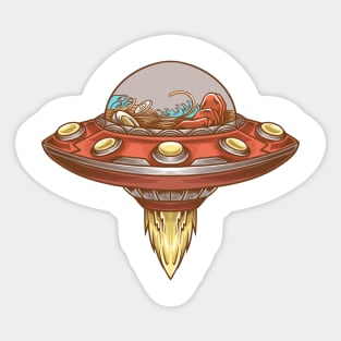 Ufo Noodle Sticker